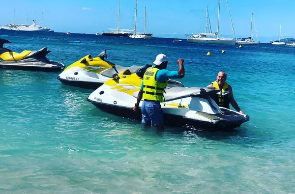 Baptême de jetski à l'Anse Mitan